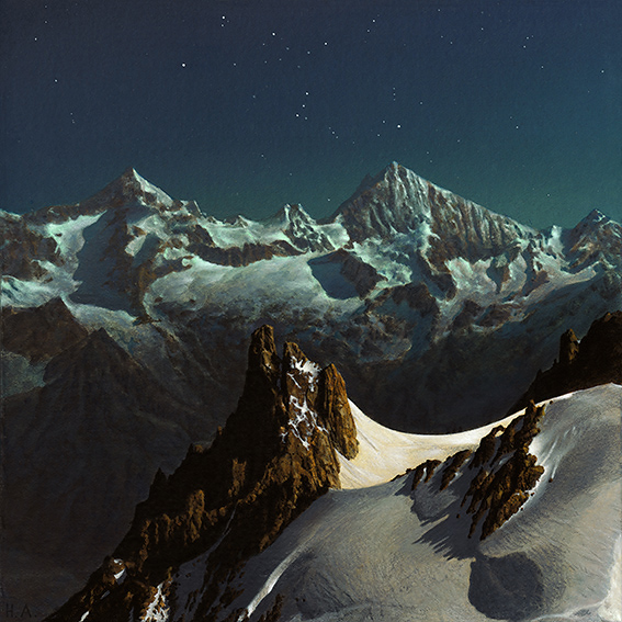 Heiner Altmeppen: "Felsnadeln im Mondlicht I", 2015