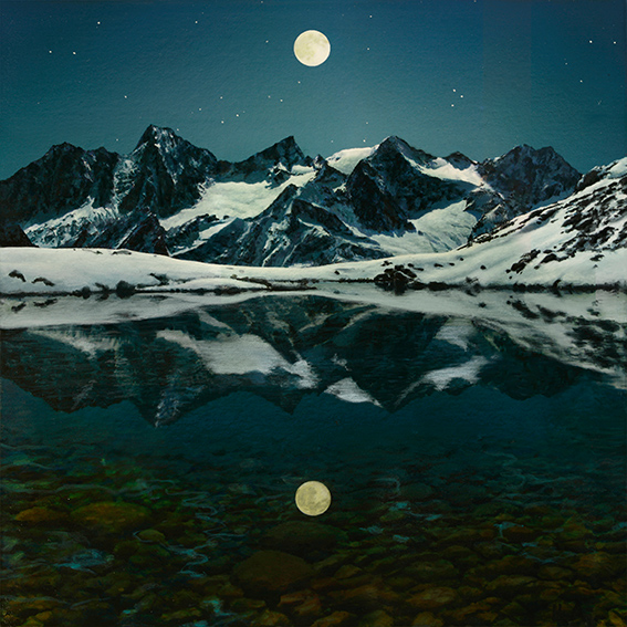 Heiner Altmeppen: "Bergsee und Vollmond", 2017