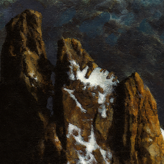 Heiner Altmeppen: "Felsnadeln im Mondlicht I", Detail