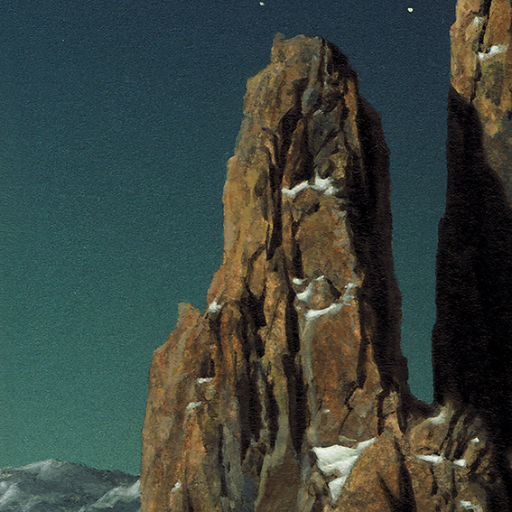 Heiner Altmeppen: "Felsnadeln im Mondlicht II", Detail