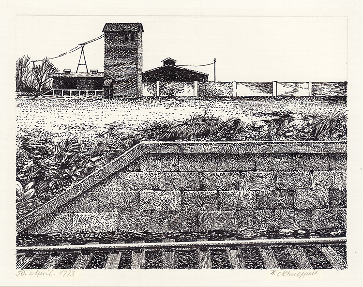 1973_Vorzeichnung_Industrielandschaft